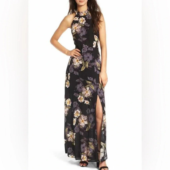 ASTR floral halter neck dress (Large)